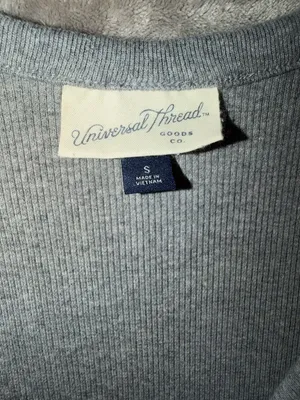 Universal Thread Bodysuit Size S Gray Ribbed V-Neck Cap Sleeve thumbnail 5