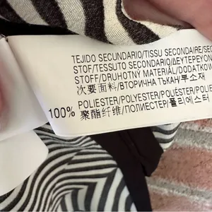 Zara Abstract Striped Tie Back Tank Top NEW Women’s XS Black White thumbnail 6