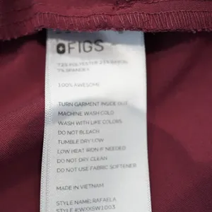 Figs Womens Rafaela Oversized Scrub Top Technical Collection Wine Red Size XL thumbnail 11