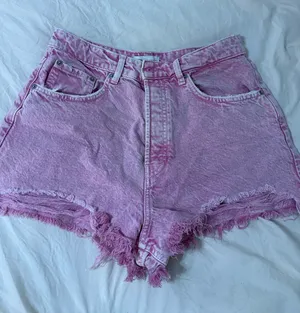 ZARA Pink Denim Shorts thumbnail 1