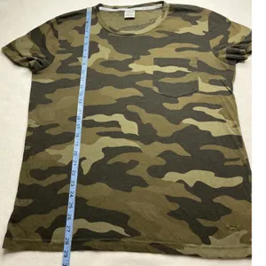 PINK Victoria's Secret Green Camo Pocket T-Shirt Womens Large Short Sleeve thumbnail 4