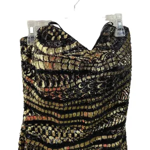 La‎ Femme 21155 Strapless Gown Gold Black Fitted Maxi Prom Dress Size 6 thumbnail 2