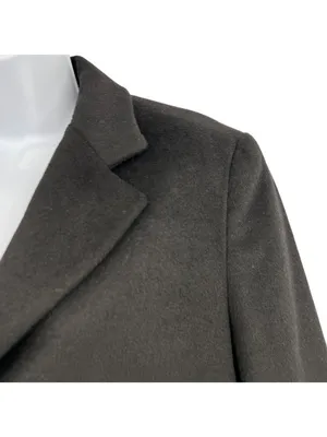 Lauren Ralph Lauren Wool Blend Black Reefer Coat Size 18 Quiet Luxury Minimalist thumbnail 3