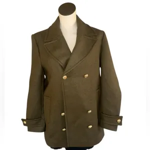 NWT ZARA WOOL BLEND DOUBLE-BREASTED COAT KHAKI Green Bloggers Fave Oversize READ thumbnail 10