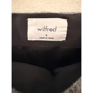 Wilfred Aritzia Wrap Front Skirt Sz 4 Plaid Flannel Wool Cashmere‎ Gray Mini Tie thumbnail 5