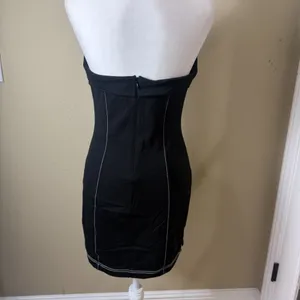URBAN OUTFITTERS Black Stretch Tube Strapless Bodycon Mini Dress Size Large thumbnail 5