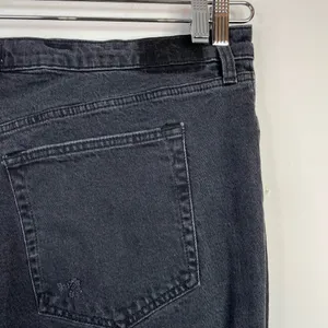 Abercrombie Fitch 90s Straight Ultra High Rise Distressed Black Jeans 35 20 new thumbnail 8
