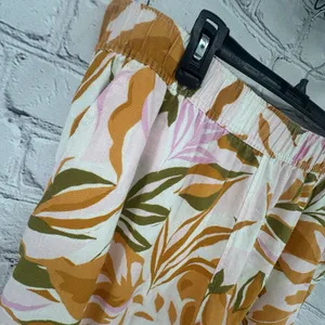 C&C California Linen Pants Women's XL Cropped Wide Legged Tropical Coastal thumbnail 2