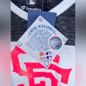 NWT FANATICS MLB Women’s San Francisco Giants Iconic Tri-Blend 3/4 Sleeve Tshirt thumbnail 6