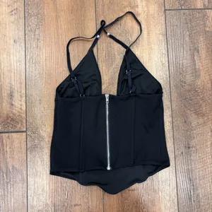 Edikted Lou Crossover Strap Corset Camisole Women's Size XS Black Beaded $54.40 thumbnail 4