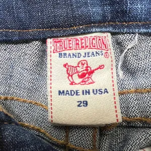 True Religion Bootcut Jeans Dark Wash Distressed Denim USA Made Size 29 Altered‎ thumbnail 7