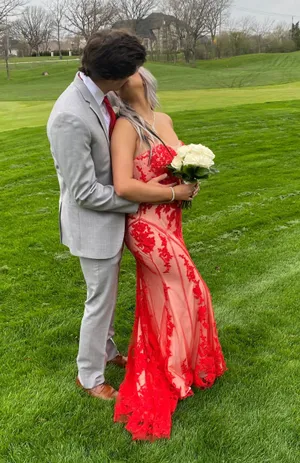 Prom Dress Red Size 10 thumbnail 4