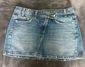 ZARA Denim Mini Skirt thumbnail 1