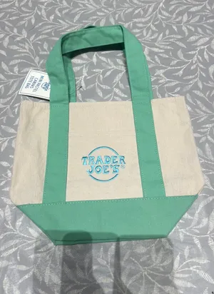 Trader Joe’s mini tote green pastel color thumbnail 1