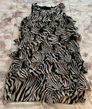 Y2K Animal Print Silk Blend Sheath Mini Dress, size S thumbnail 11