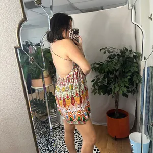 Zara Printed Embroidered Mini Dress Multi Size Medium thumbnail 4