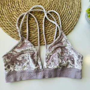 Victoria's Secret PINK Crushed Velvet‎ Bralette Size Medium thumbnail 3