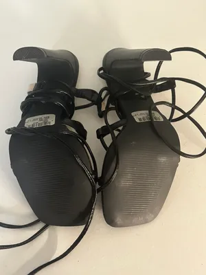 Lace Up Black Heels Size 5.5 thumbnail 3