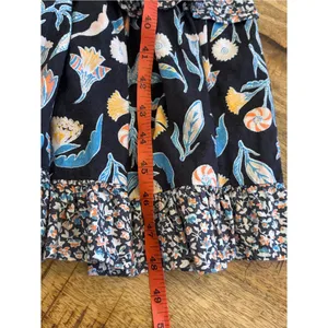 Universal Thread Tiered Floral Maxi Dress S‎ Ruffle Navy Pockets Cotton Blend thumbnail 9