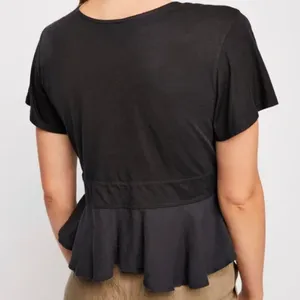 Free People We the Free Knot Me Tee in Black Size Small NWOT thumbnail 2