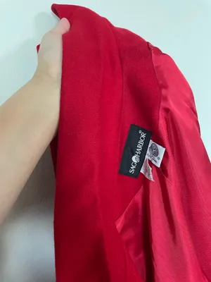 Sag Harbor Women’s Red Jacket Blazer 100% Wool Size 12 Very New No damage thumbnail 8