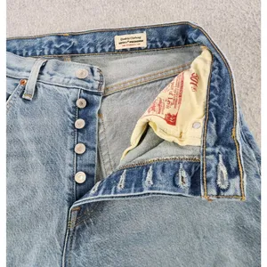 Levis 501 Original Fit Distressed Jeans Button Fly 32x30 White‎ Label Denim thumbnail 8