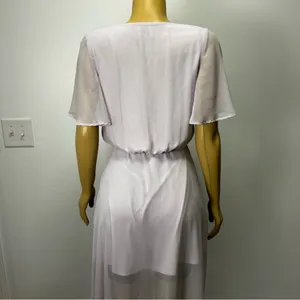 Show Me‎ Your Mumu Sophia Wrap Dress Lilac Lavender Flutter Sleeve Maxi Large thumbnail 4