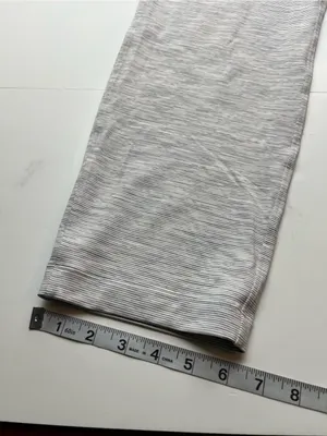 Lululemon On The Fly Pant *27" Womens 8‎ Grey White Athletic Athleisure W5BVFS thumbnail 11