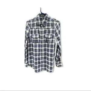 Love Stitch Plaid Western Shirt With Studs thumbnail 10
