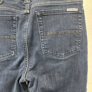 Carhartt Women’s Jeans Flannel Lined Straight Original Fit Size 10 Blue Denim thumbnail 5