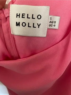 Hello Molly One-Shoulder Barbie Pink Mini Dress Size Small Size 4 Party Neon thumbnail 5