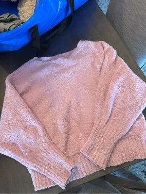 Sincerely Jules Lavender Boucle Teddy Knit Pullover Sweater M thumbnail 2