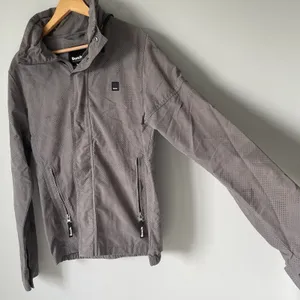 Bench Urbanwear Windbreaker Rain Jacket Coat Full Zip Hooded Gray Size Large thumbnail 5