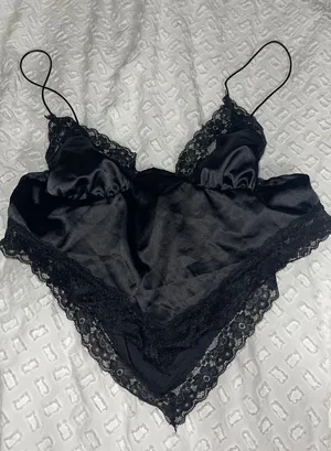 Black Satin Top thumbnail 1