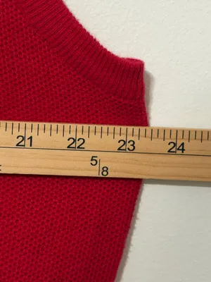 Ralph Lauren Polo Sweater Vest Size L/XL Women’s Large XL Red Knit Cotton thumbnail 7