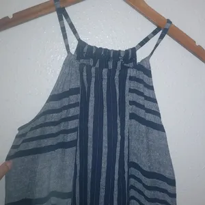 Old Navy S Baja Serape Summer Cotton Pocketed Halter Mini Dress thumbnail 3