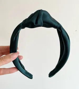 J.crew Green Satin Knotted Headband Blair Waldorf Gossip Girl Holiday thumbnail 1