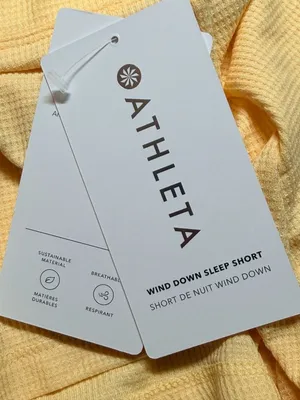 NWT Athleta Wind Down Sleep Shorts 1X Lunaria Yellow Waffle Knit Lounge Plus thumbnail 6