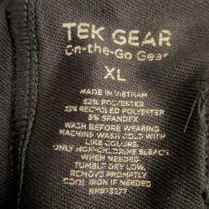 Tek Gear On-the-Go Gear Black Joggers Womens XL Zipper Pockets Stretch Pants thumbnail 7