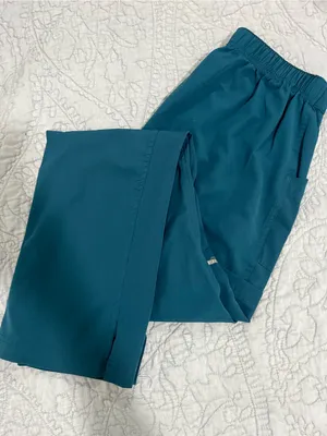 Skechers by barco 3 pocket stretch cargo tapered leg scrub pants Caribbean blue thumbnail 2