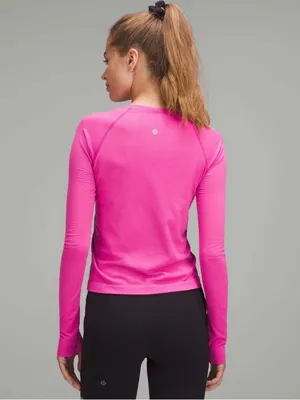 Lululemon Swiftly Tech Long-Sleeve Shirt 2.0 Size 6 Pow Pink Barbie Workout Yoga thumbnail 2