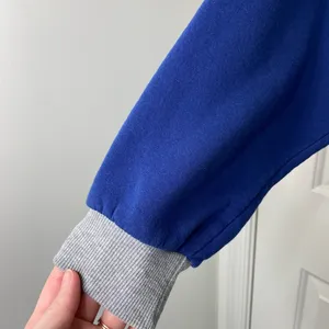 EUC Primark women’s gray blue green colorblock fleece lined decal crewneck top M thumbnail 2
