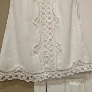 🛍️ Entro White Cotton Lace Dress Lined S thumbnail 4