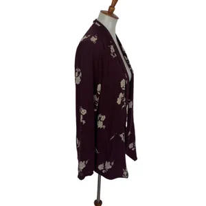 ASTR The Label Womens Kimono Cardigan Large Boho Floral Open Front AT6780C-003 thumbnail 2