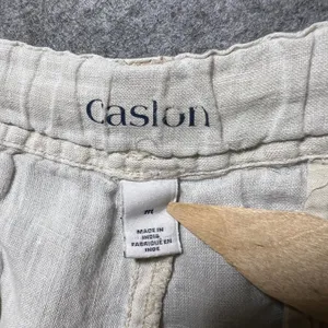 Caslon 100% Linen Pants Women M Beige Waist Drawstring Cropped Casual‎ thumbnail 8