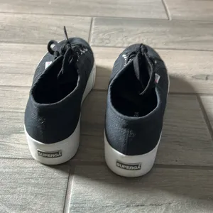 Superga Black and White Canvas Sneakers thumbnail 5