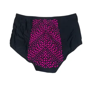 Torrid Plus Size 3X High-Waist Shaping Swimsuit Bikini Bottom Black Pink thumbnail 3