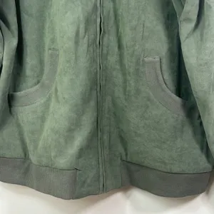 Denim & Co Olive Green Faux Suede Zip Hoodie and Pants Tracksuit Set Large thumbnail 15