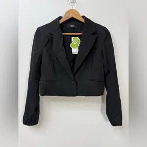 NWT Cider Women's Cropped Black blazer / Jacket Sz XS thumbnail 4