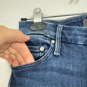 Mother High Waisted Ankle Fray Jeans Womens 24 Raw Hem Skinny Blue Denim Fall thumbnail 5